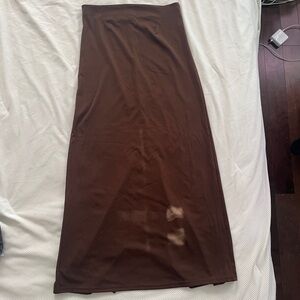 Elegant Brown Maxi Skirt
